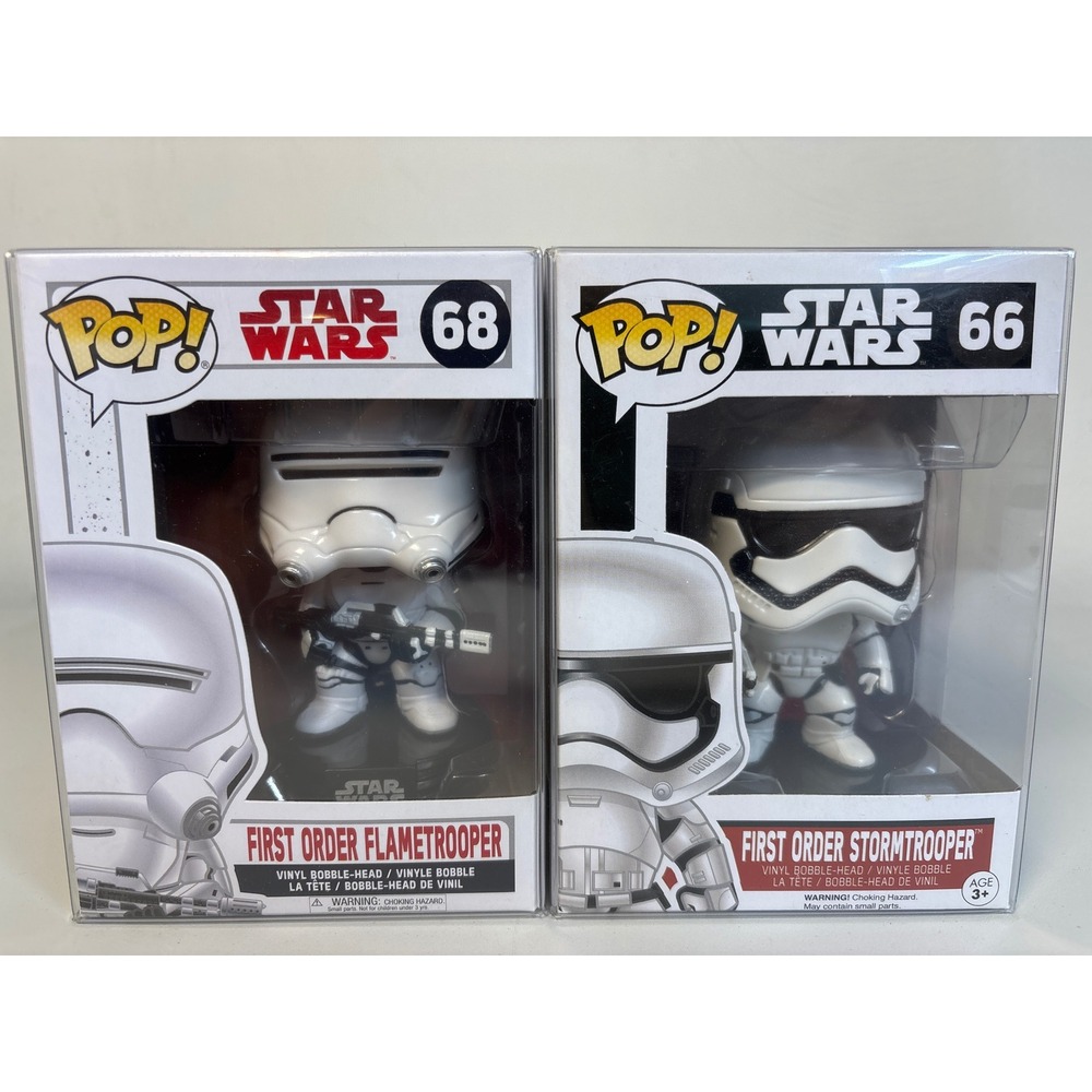Funko Pop Star Wars First Order Stormtrooper 66 & Flametrooper 68 Set of 2